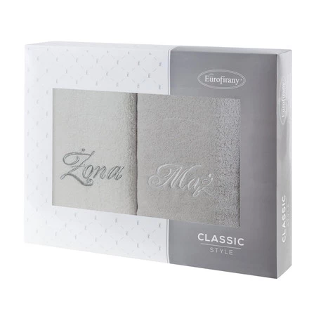 Komplet Ręczników Mąż Żona Biały