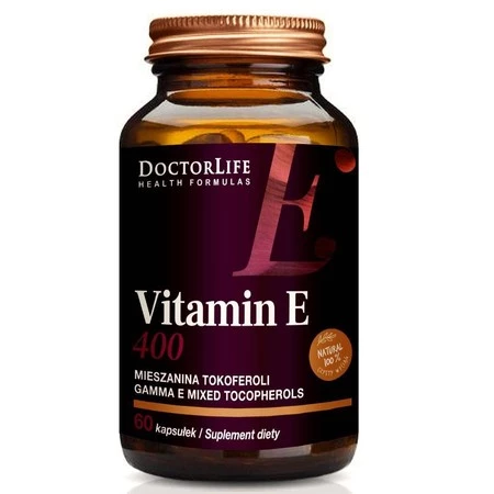 DoctroLife Vitamin E-400 268mg suplement diety 60 kaps.