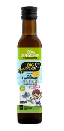Big Nature Olej z czarnuszki dla dzieci kwasy Omega 250 ml
