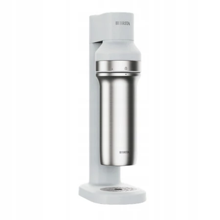 Brita Soda TRIO - Saturator - system nagazowywania wody biały + cylinder BRITA CO₂ + butelka szklana 0,84l + butelka stalowa 0,5l