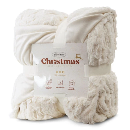KOC ŚWIĄTECZNY BLINK 150 X 200 CM KREMOWY