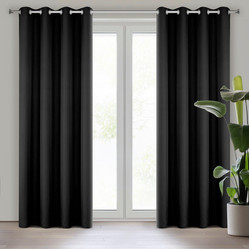 ZASŁONA GOTOWA RITA 140 X 250 CM CZARNY