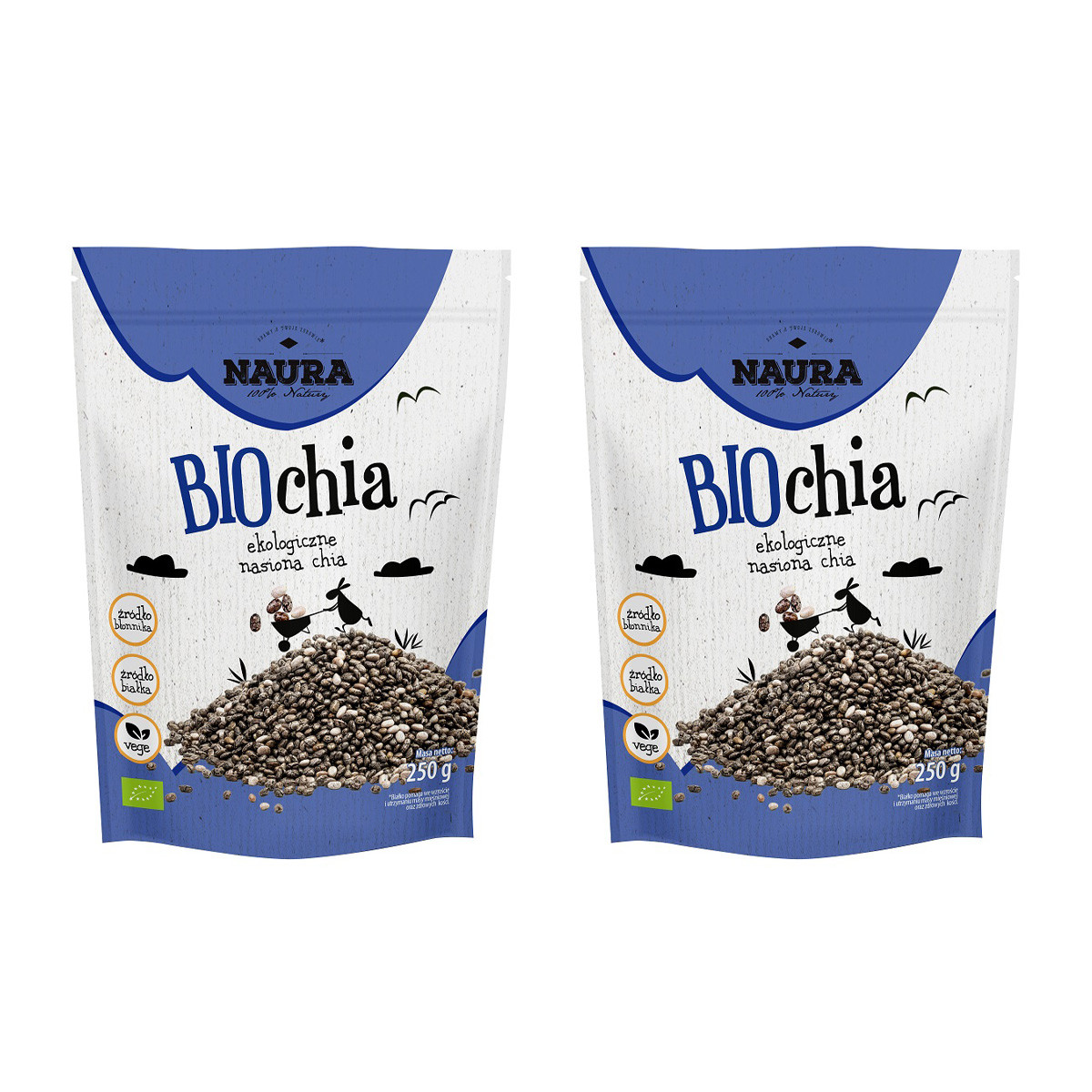 Zestaw 2x Nasiona Chia BIO 250 g - Nabea.pl