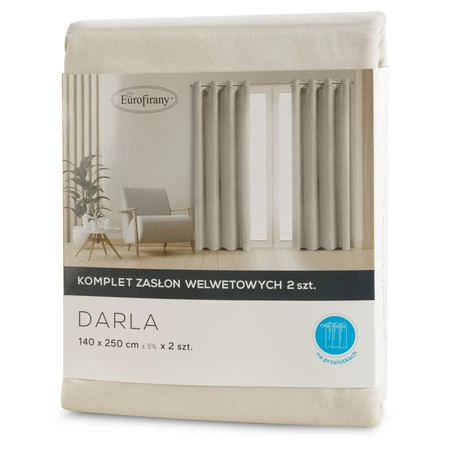 ZASŁONA GOTOWA DARLA 140 X 250 CM KREMOWY