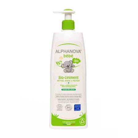 Alphanova Bebe, Organiczna oliwka z wodą wapienną BIO-Liniment, 500 ml