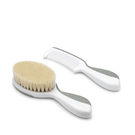 Nuvita, Zestaw dla dzieci: szczotka i grzebień, Sage Green