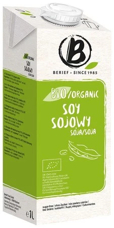 NAPÓJ SOJOWY NATURALNY BEZ CUKRU BEZGLUTENOWY BIO 1 L - BERIEF