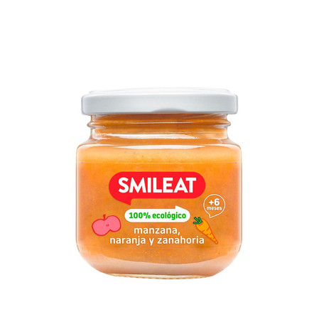  Smileat, BIO Deser z jabłkami, marchewką i pomarańczą 6m+, 130g