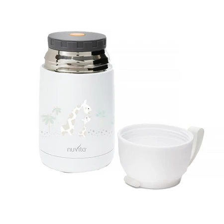 Nuvita, Termos z uchwytem, Biały, 620 ml
