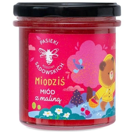 Pasieki Rodziny Sadowskich Miodziś miód z maliną 430 g
