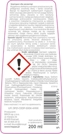 HAPPS - szampon pielęgnacyjny dla szczeniąt 200ml