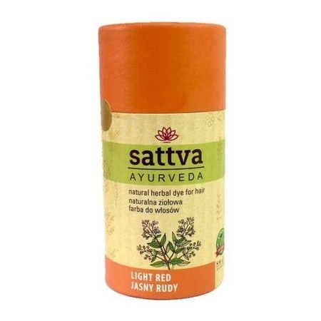 Sattva - Henna Naturalna ziołowa farba do włosów Jasny Rudy 150g