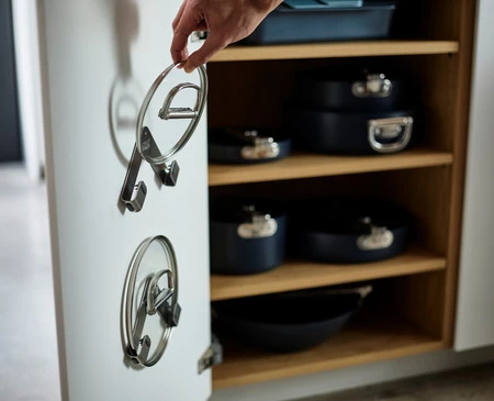 JJ-Zestaw 2 organizerów na pokrywki Space stalowy