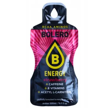 Bolero Energy Strawberry 7g napój w proszku ze stewią