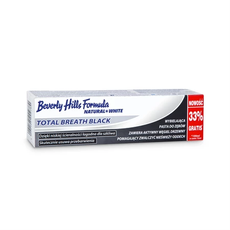 Beverly Hills Formula − Natural White Total Breath Black, pasta do zębów − 100 ml [30.09.2022]