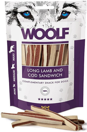 WOOLF Long Lamb Cod Sandwich Jagnięcina Dorsz 100g