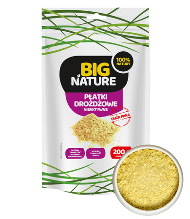 Big Nature Płatki drożdzowe nieaktywne 200 g