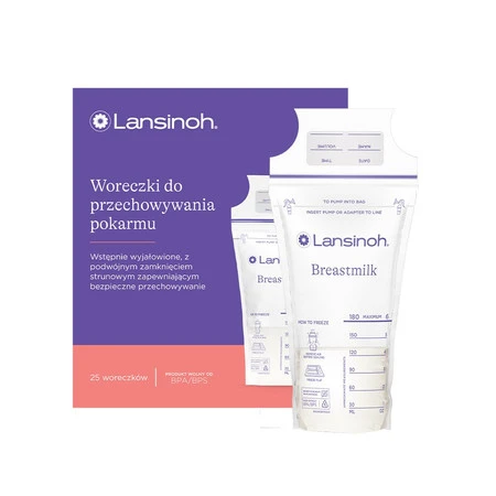 Lansinoh, Woreczki do przechowywania pokarmu, 25 szt.