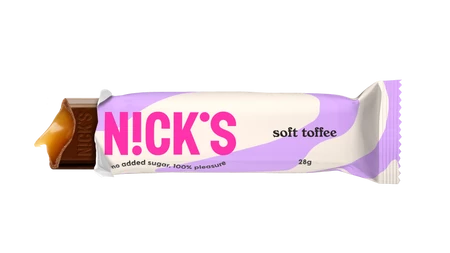 N!CK'S Nicks Soft Toffe Baton z nadzieniem karmelowym bez cukru 28g