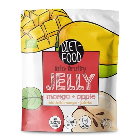 ŻELKI OWOCOWE MANGO - JABŁKO BIO 50 g - DIET-FOOD