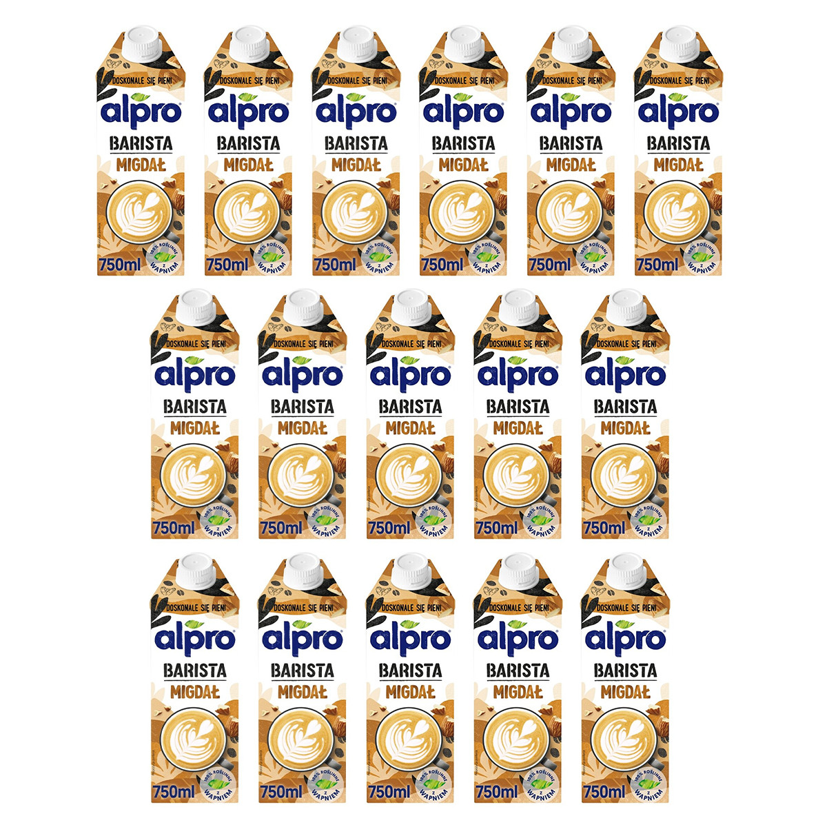 Zestaw 16x Alpro Napój Migdałowy Barista 750ml - Nabea.pl