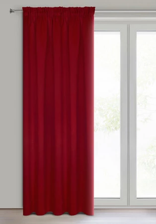 ZASŁONA GOTOWA LOGAN NA TAŚMIE 135 X 270 CM CZERWONY