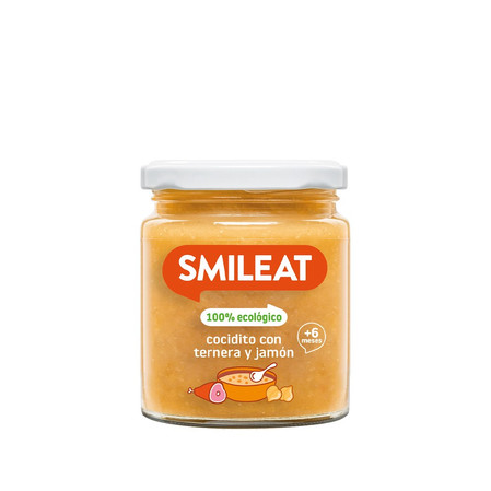 Smileat, BIO Słoiczek z gulaszem z cielęciny i szynki 6m+, 230g