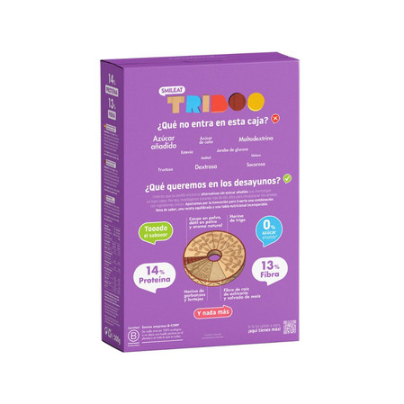 Smileat Triboo, BIO Płatki Śniadaniowe, kakaowe, 300g