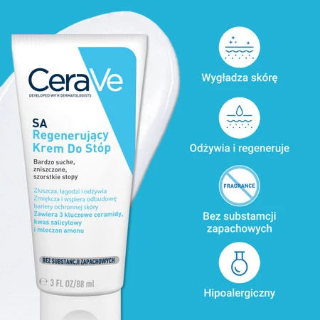Cerave SA Regenerujący, krem do stóp – 88 ml