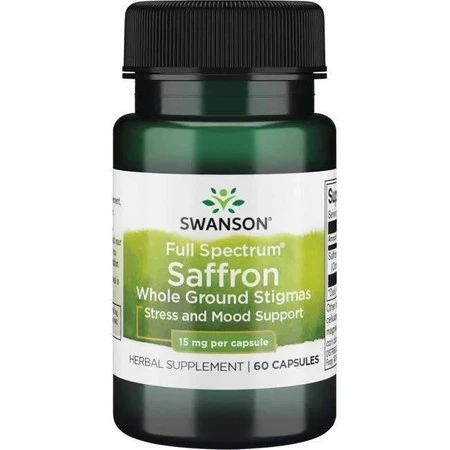 SWANSON Saffron 15mg, 60 kaps. - Szafran