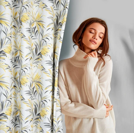 ZASŁONA GOTOWA ELIA 140 X 250 CM MUSZTARDOWY