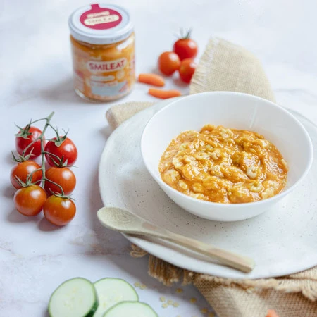 Smileat, BIO Słoiczek z makaronem i pomidorami, małe kawałki 10m+, 230g