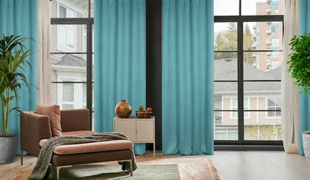 ZASŁONA GOTOWA CARLO 135 X 250 CM CIEMNOTURKUSOWY