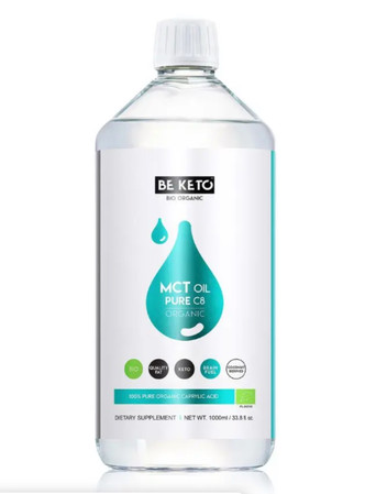 Be Keto Organiczny Bio Olej MCT 100% C8 1000ml