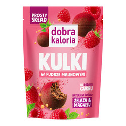Kulki owocowo-orzechowe w pudrze malinowym bez dodatku cukru 65g