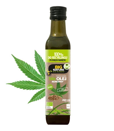 BIG NATURE Olej konopny tłoczony na zimno BIO 250ml
