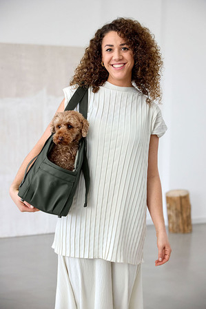 PALOPA Torba transportowa dla psa do 10kg Weda dark olive