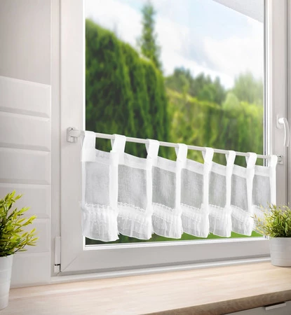 FIRANA GOTOWA MARY NA SZELKACH 150 X 30 CM BIAŁY