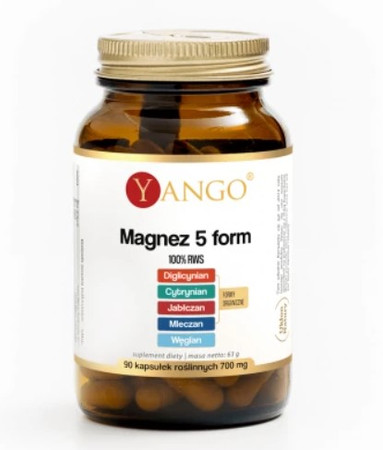 Yango Magnez 5 form wsparcie mięśni i układu nerwowego 90 kaps.