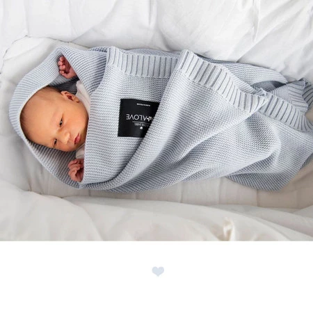 Lullalove, Bambusowy koc - frozen blue, limited