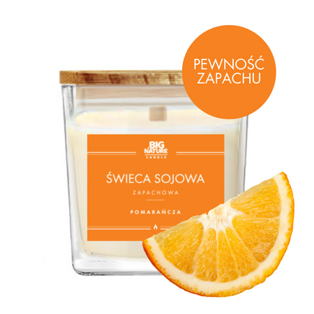 Big Nature Świeca sojowa o zapachu POMARAŃCZA 205g