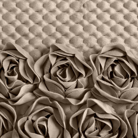 Narzuta CERAMIKA ROSES 170 X 210 CM CIEMNOBEŻOWY