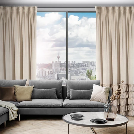 ZASŁONA GOTOWA DANI NA TAŚMIE 140 X 250 CM BEŻOWY