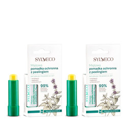 Zestaw: 2x Sylveco − Miętowa pomadka ochronna z peelingiem − 4,6 g