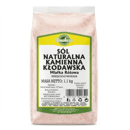Smakosz − Sól kłodawska miałka naturalna kamienna niejodowana − 1.1 kg