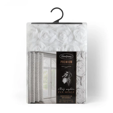 ZASŁONA GOTOWA ROSES 1 140 X 250 CM BIAŁY