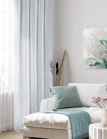 FIRANA GOTOWA LINZI NA TAŚMIE 140 X 270 CM BIAŁY