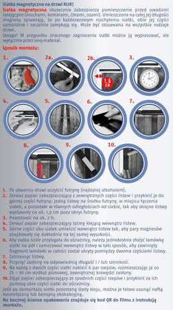 BROS - siatka na drzwi magnetyczna 100x220 - czarna