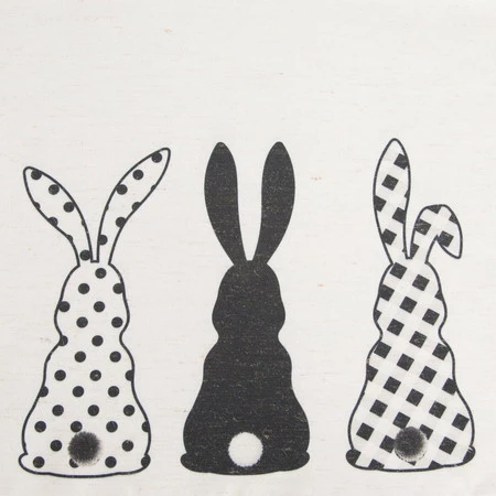 Obrus Wiosna 85 x 85 cm, Czarny