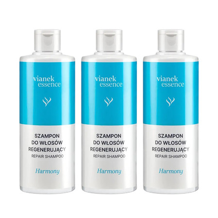 Zestaw: 3x Vianek Essence Szampon do włosów regenerujący Harmony 300ml